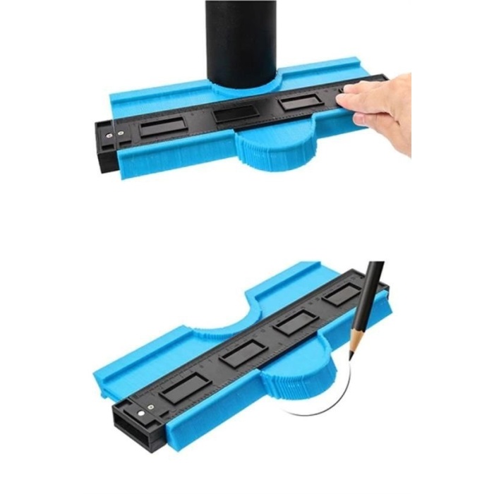 Büyük Boy Kalıp Çıkarma  Kontur Ölçüm Cihazı Ahşap Fayans Şekillendirme Kalıbı 24 Cm