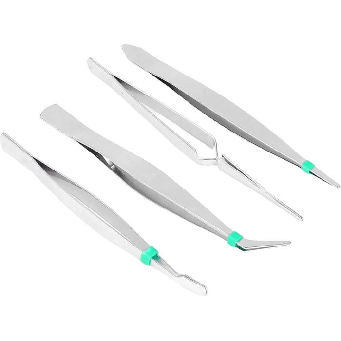 Premium 7 Parça Çelik Profesyonel Çiçek Bakım ve Teraryum Cımbız Seti - Lüks Bakım Kiti