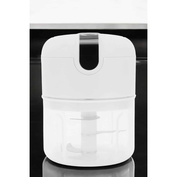 Şarjlı Portatif Doğrayıcı Mini Pratik Rondo El Doğrayıcı Üç Bıçaklı Çelik Bıçaklı