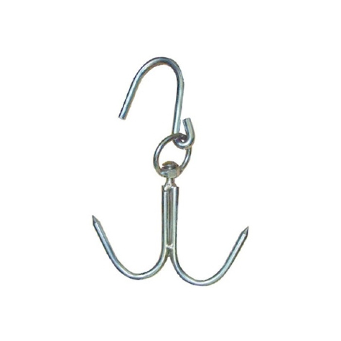 10 mm Kasap Et Kancası - 2'li Dönerli Set - Et İşleme - Hijyenik - Düzenli - Dayanıklı - Uzun Ömürlü