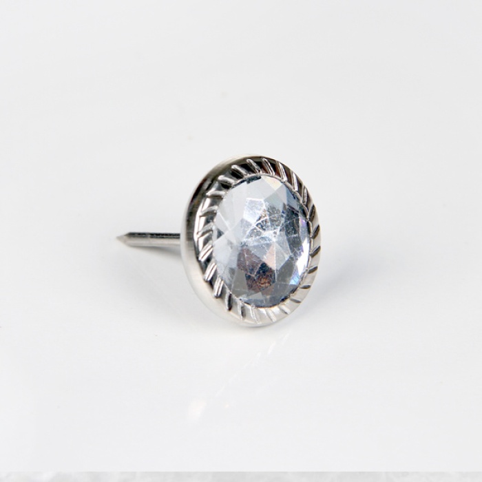 Febko Dekoratif Parlak Taşlı Kabara Raptiye 17 mm - 50 adet