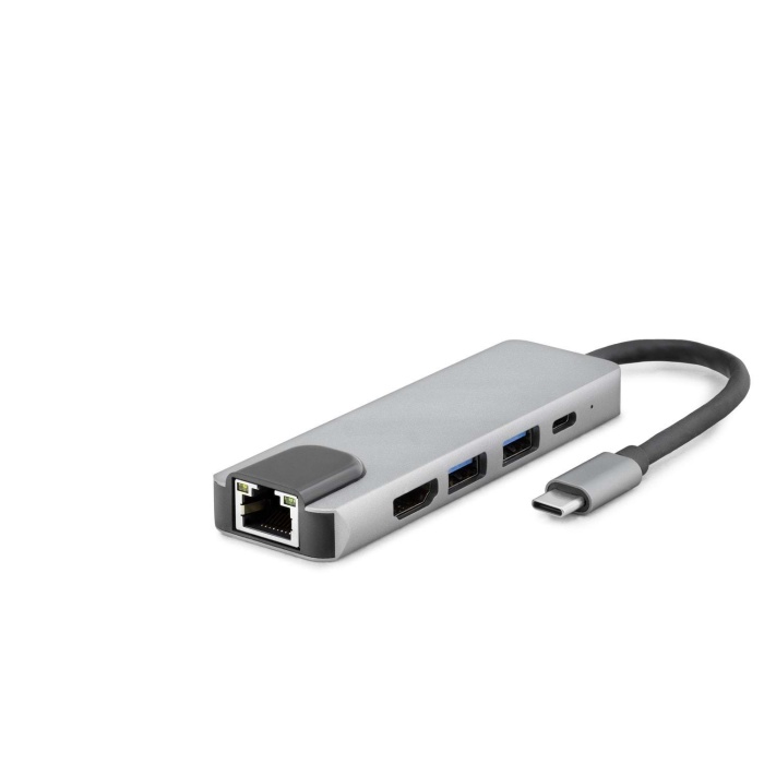Type-C Hdtv Combo Hdmı 4K 30Hz + Type-C + 2*Usb3.0 + Lan 5In1 Gri HDX7831