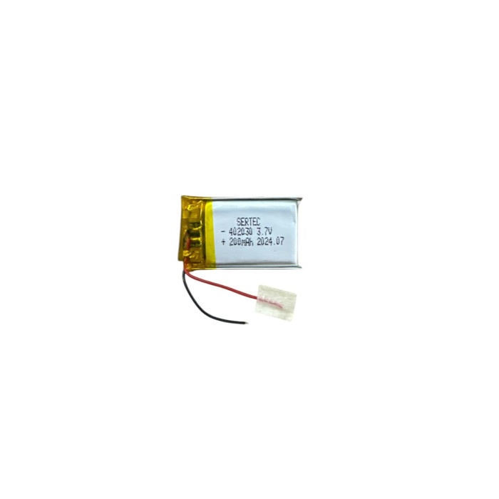 402030 3.7V 200mAh Li-Polymer Pil Devreli/1.5A