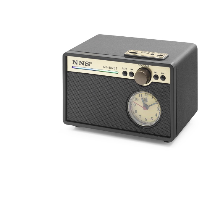 Bluetooth Nostaljik Hoparlör Fm Retro Saatli 187 X 137 X 130 Cm NS882BT