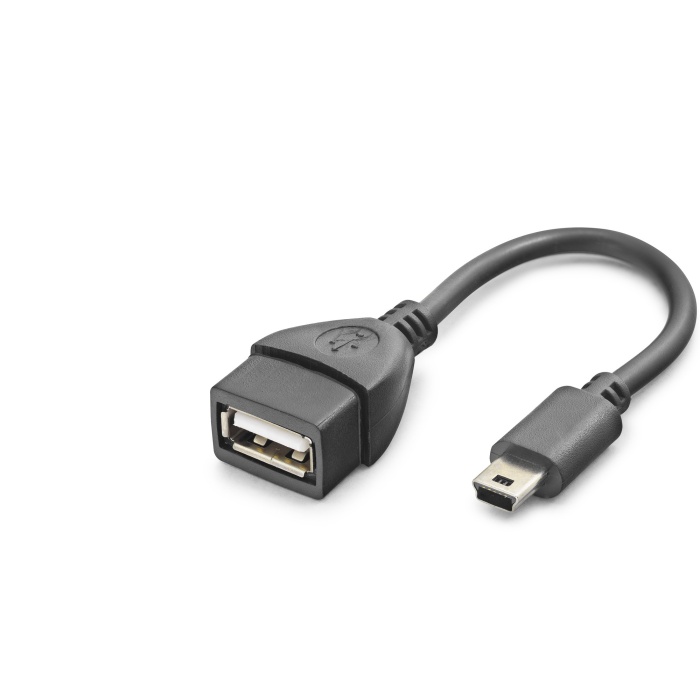 Mini Usb To Usb Otg Kablo - Siyah HN4591
