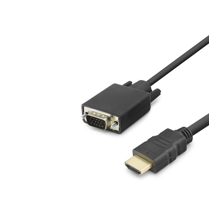 Hdmi To Vga Görüntü Kablosu 1080P 1.8 M - Siyah HDX7872
