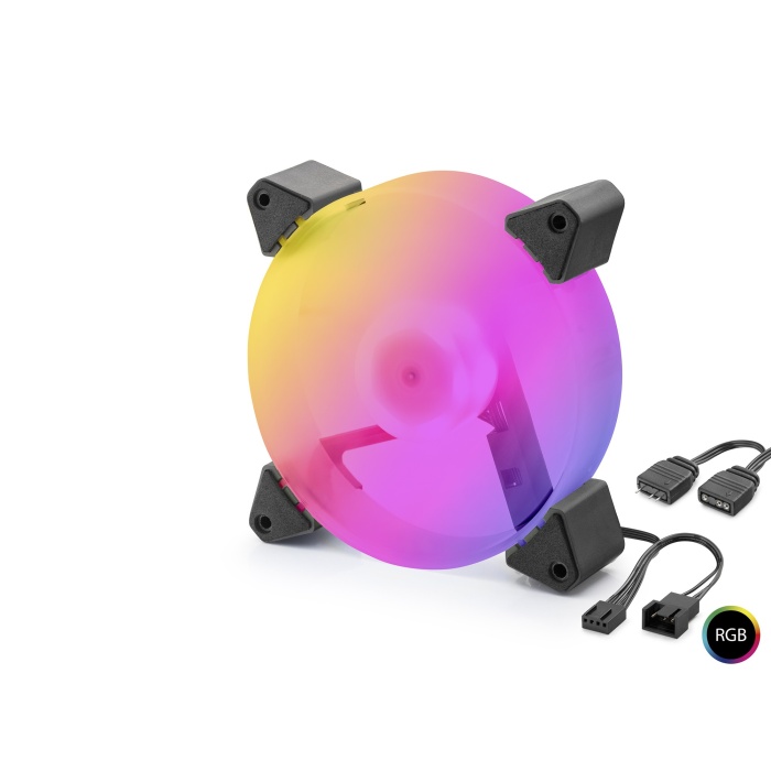 Kasa Fanı 5. Nesil Rgb 12 Cm - Siyah ND2665