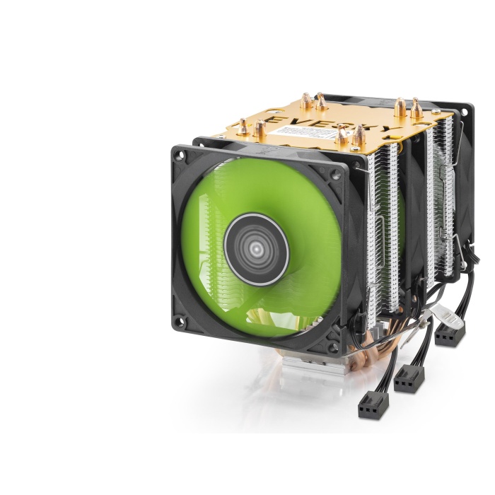 Cpu İşlemci Kule Tipi Soğutucu 500 Serisi Üç Fanlı 4 Bakır Borulu - Siyah ND2603