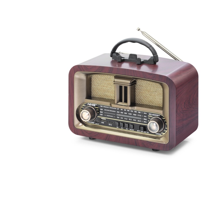 Bluetooth Nostaljik Hoparlör Fm 24.8 X 11.7 X 18.5 Cm NS6650BT