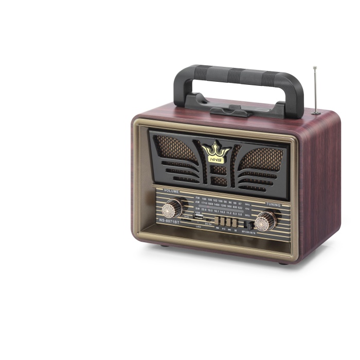 Bluetooth Nostaljik Hoparlör Fm 23.5 X 12 X 19 Cm NS8071BT