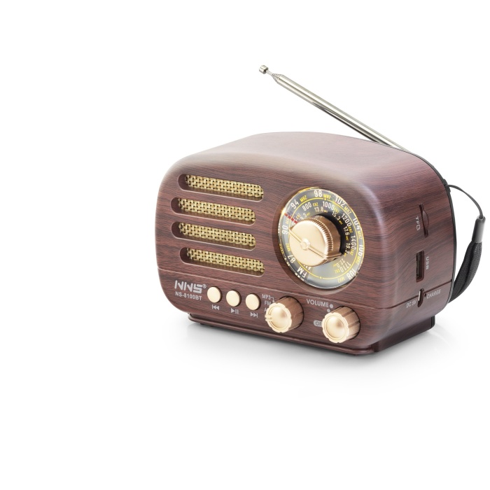 Bluetooth Nostaljik Hoparlör Fm 14.3 X 8 X 9.4 Cm NS8100BT