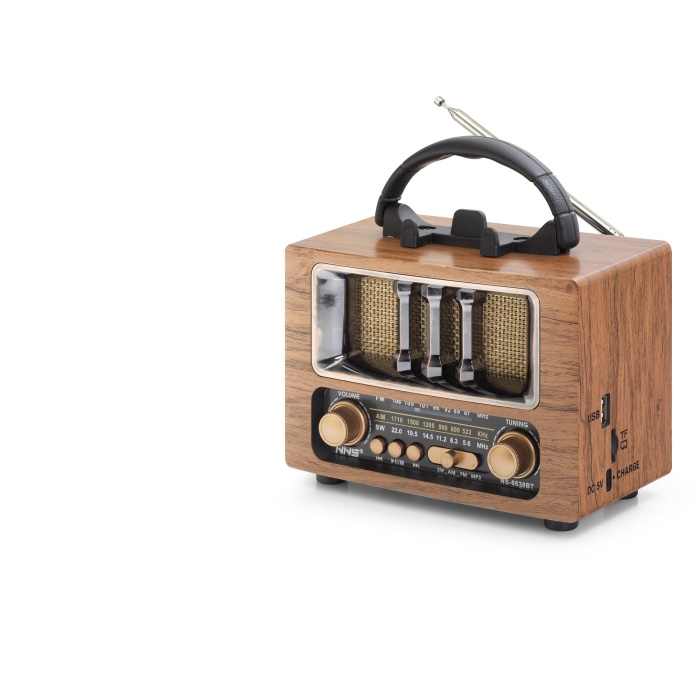 Bluetooth Nostaljik Hoparlör Fm 16.7 X 9.5 X 13.8 Cm NS6638BT