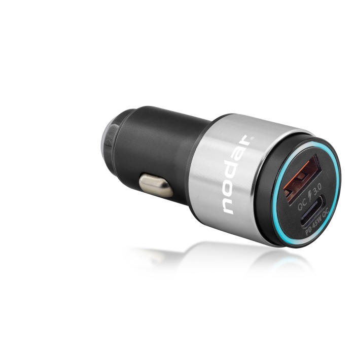 Araç Şarj Adaptörü Usb + Type-C Pd Qc 3.0 45W Metal - Siyah ND1076