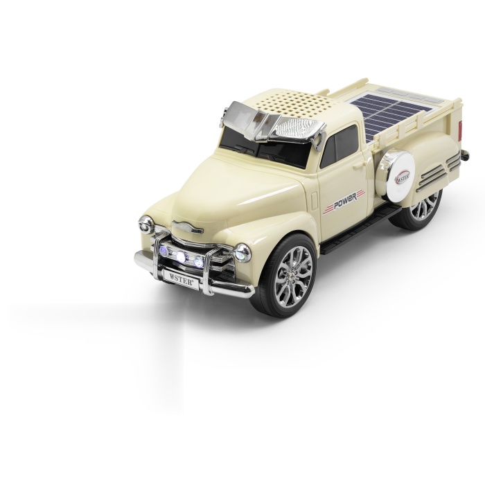 Bluetooth Hoparlör Fm Antika Pickup Tasarımlı - Sarı WS695