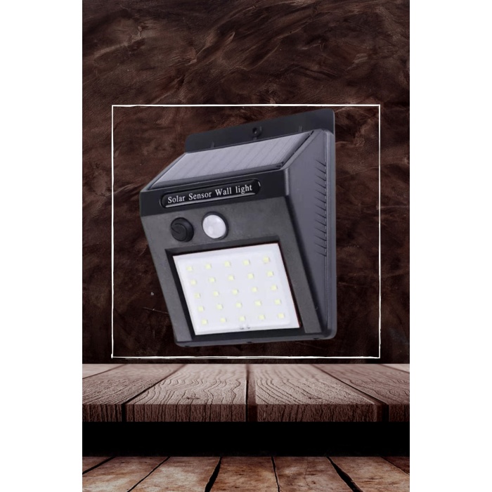 Bahçe Aydınlatma Sensörlü Güneş Enerjili Duvar Lambası 40 Led Işık