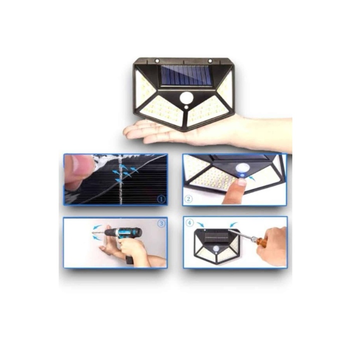 SENSÖRLÜ GÜNEŞ ENERJİLİ DUVAR LAMBASI