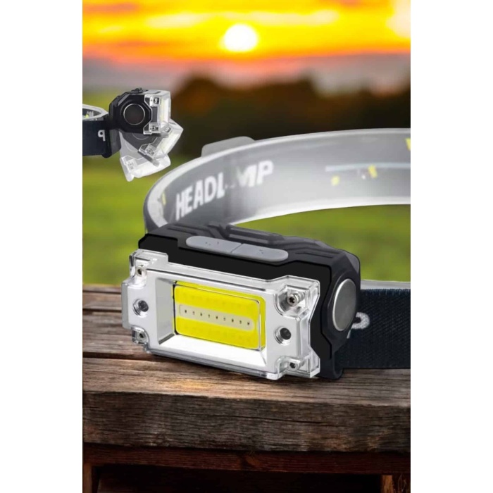 Şarjlı Kafa Feneri Suya Dayanıklı Ayarlanabilir Kamp Feneri