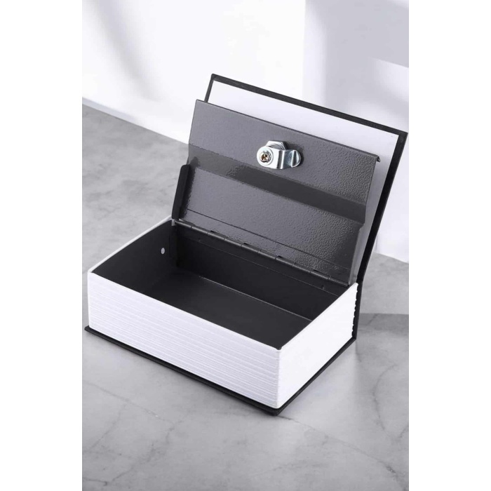 Büyük Boy Anahtarlı Kitap Görünümlü Gizli Kasa Çelik Kasa Altın Kasası