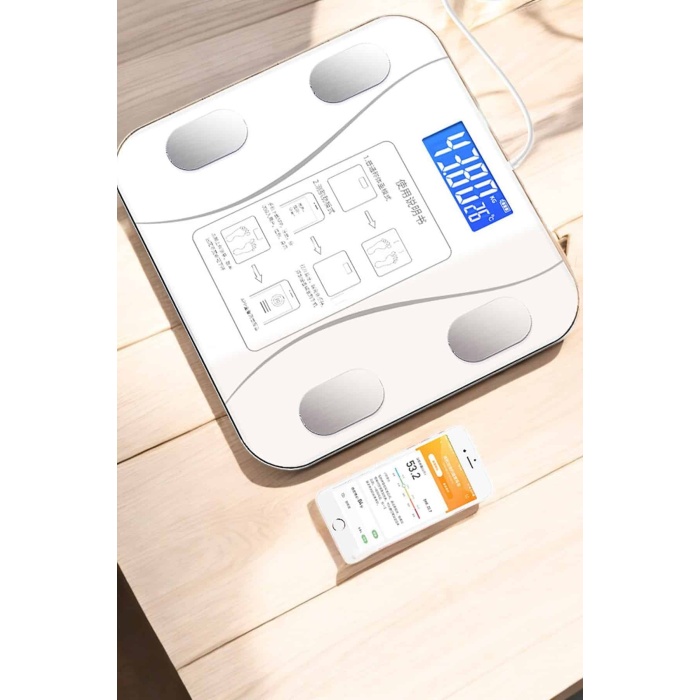 Akıllı Tartı Bluetooth Bağlantılı Yağ Ölçebilen Tartı Yeni Nesil