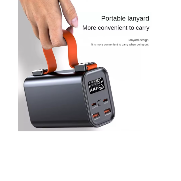50000 mAh Güçlü Powerbank Dijital Göstergeli Çoklu USB Çıkışlı