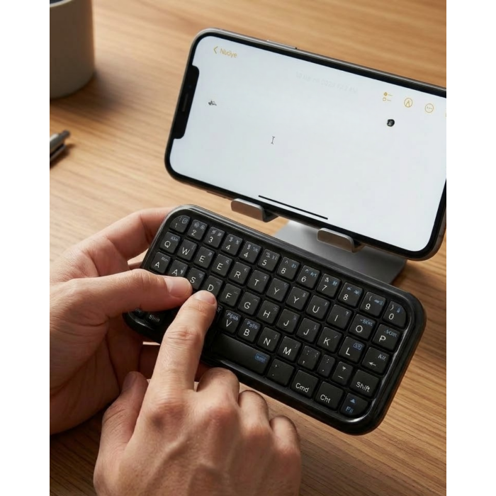 Cep Boyutu Kablosuz Bluetooth Klavye Telefon ve Tablet Uyumlu