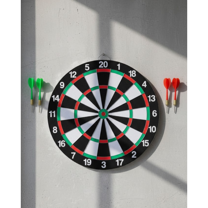 Ev ve Oyun Alanları İçin Dart Tahtası 12 İnç 4 Dart Oku Dahil