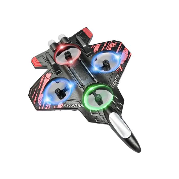 Uzaktan Kumandalı LED Işıklı Drone Uçak 360 Derece Dönüş Özellikli Oyuncak Drone