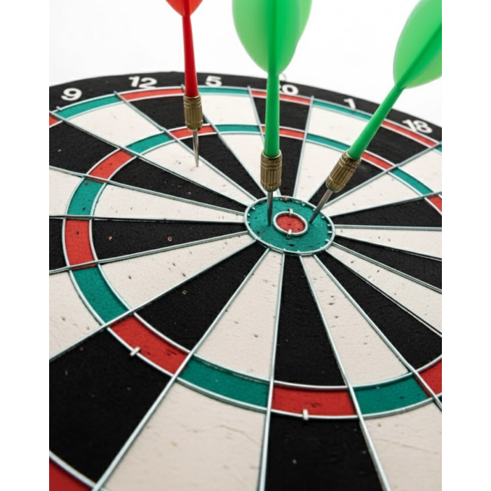 Ev ve Oyun Alanları İçin 15 İnç Dart Tahtası 4 Dart Oku Dahil