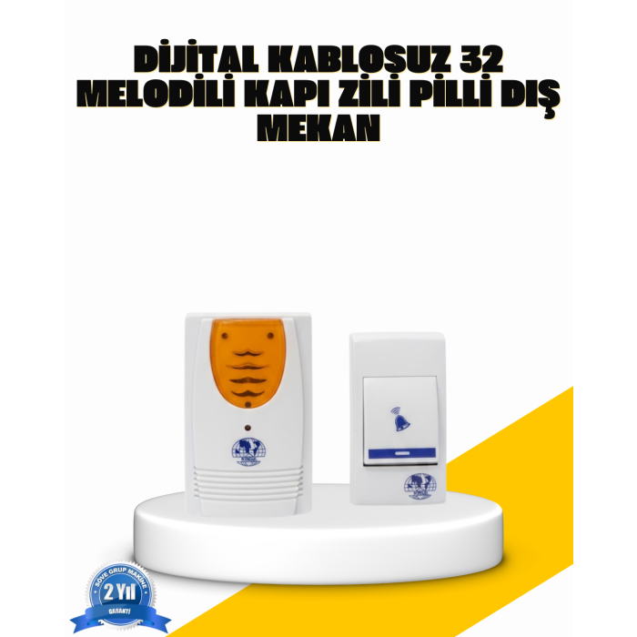 Kablosuz Kapı Zili Kolay Kurulumlu Modern Kullanım