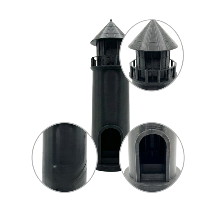 Dekoratif 3D Deniz Feneri Siyah Marin Stil Ev Dekorasyon Ürünü
