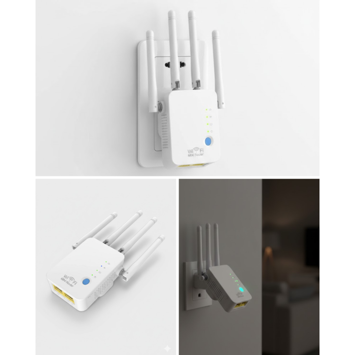 Kablosuz WiFi Tekrarlayıcı 300Mbps