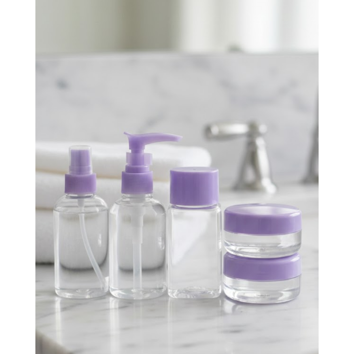 Seyahat İçin 5’li Şeffaf Kozmetik Şişe Seti 30 ml