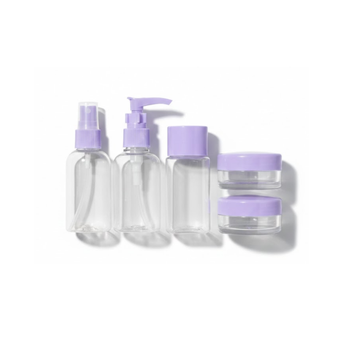 5 Parça Seyahat Banyo Seti 30 ml Şeffaf Taşınabilir Şişe Seti