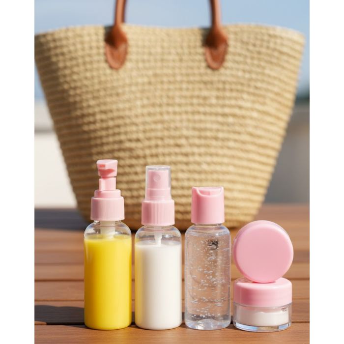 Kompakt 5 Parça Seyahat Kozmetik Şişe Takımı