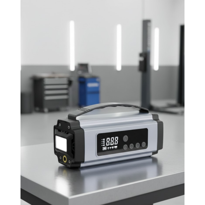 Araçlar İçin Taşınabilir Akü Takviye Hava Kompresörü ve Acil Güç Kaynağı