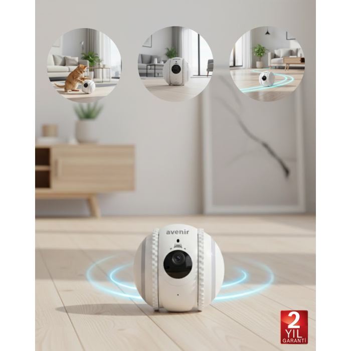 Akıllı Mobil Kontrollü Takip Kamerası WiFi Destekli Bulut Kayıtlı