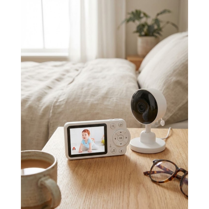 Sıcaklık Sensörlü Güvenli Bebek Kamerası İki Yönlü Ses