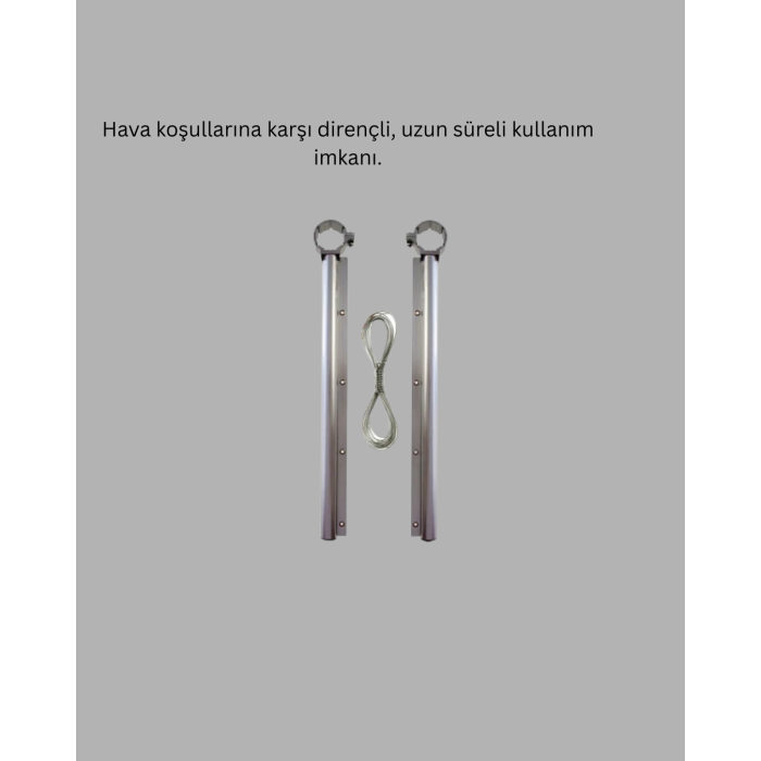 Kare Küpeşte Uyumlu Balkon Çamaşır Askısı 25x60 cm Beyaz Pratik