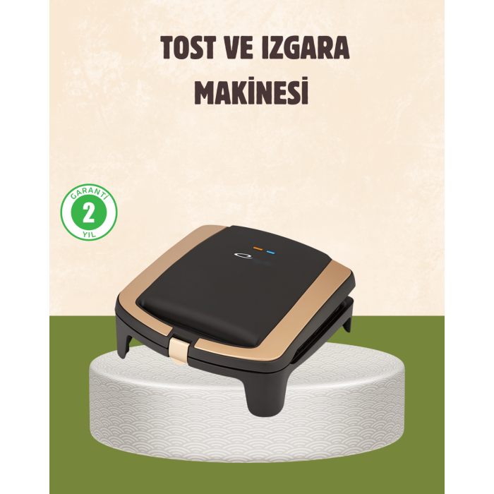 Tost Makinesi Isı Kontrollü 4 Dilim Kapasiteli