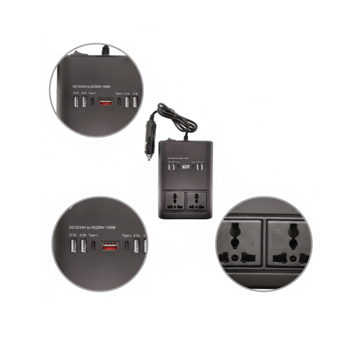 Araçta 220V Kullanım Sağlayan USB Destekli Güç İnvertörü