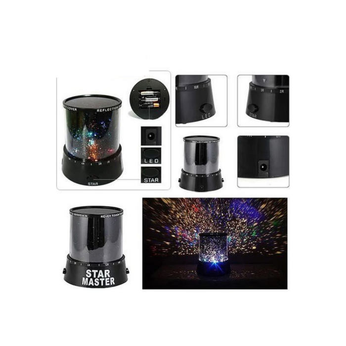 Tavana Yıldız Yansıtan Projeksiyon Gece Lambası USB Çalışan