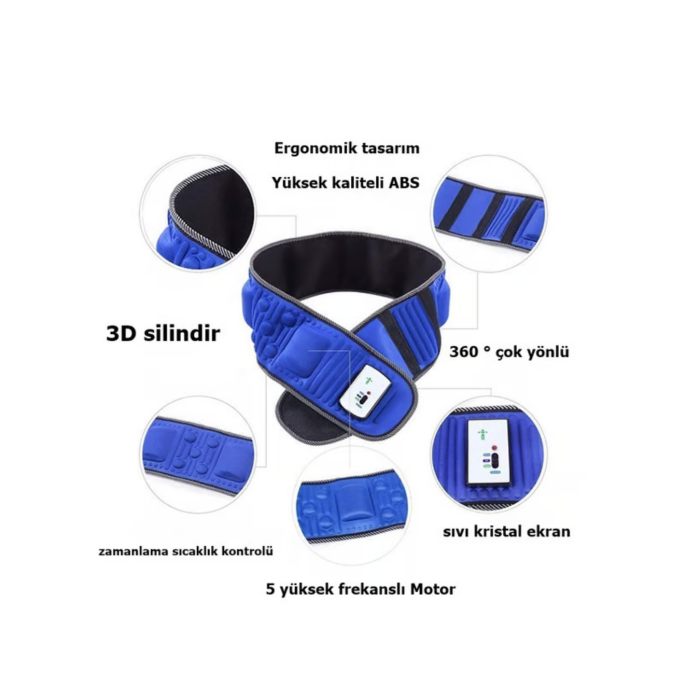 Elektrikli Titreşimli Masaj Kemeri Bel ve Karın Bölgesi Masaj Kemeri