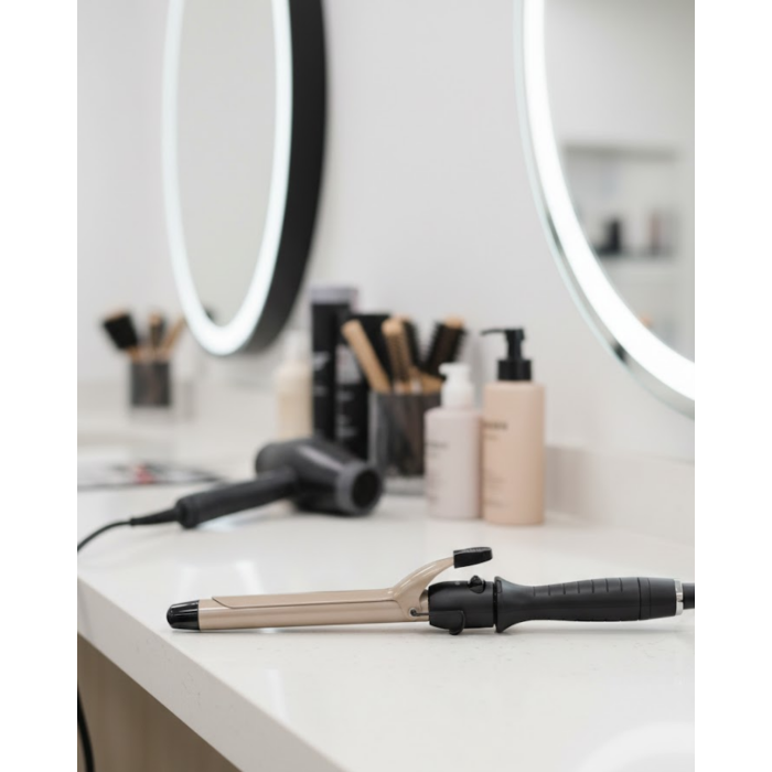 Kalın Bukleler İçin 25 mm Saç Maşası Seramik Plakalı 230 Derece