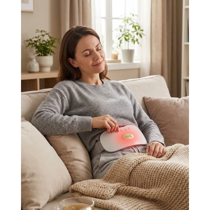 USB Şarjlı Kızılötesi Isıtmalı Titreşimli Kadın Bel ve Karın Masaj Kemeri