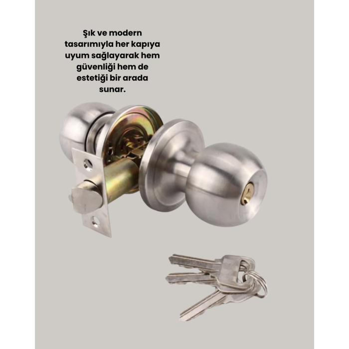 İç ve Dış Mekan Uyumlu Giriş Tipi Topuzlu Kilit