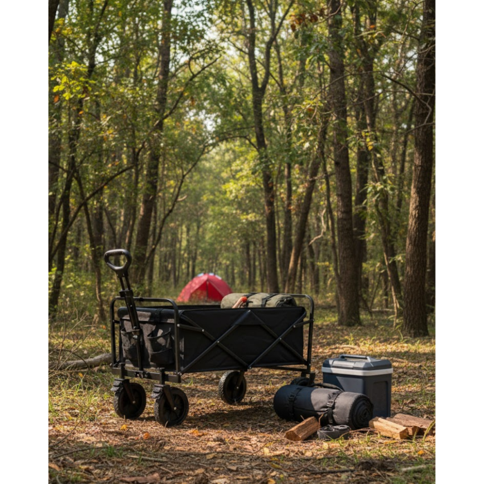 Çok Amaçlı Katlanabilir Kamp Arabası Bahçe Alışveriş Taşıma Vagonu