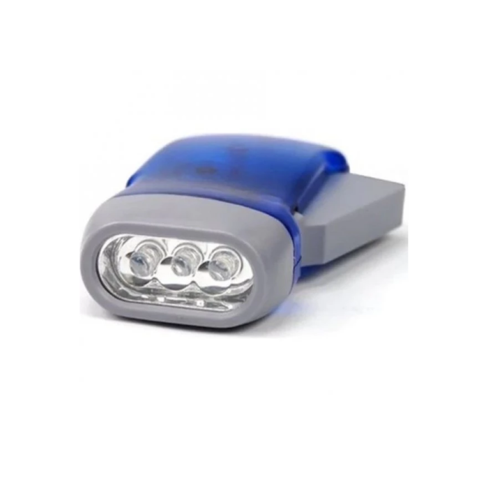 Kendiliğinden Şarjlı El Feneri 3 LED Enerjisiz Çalışan Pratik Tasarım