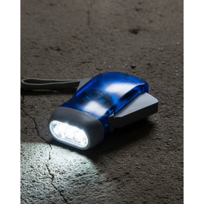 Kendiliğinden Şarjlı El Feneri Pilsiz Çalışan 3 LED Acil Durum Feneri