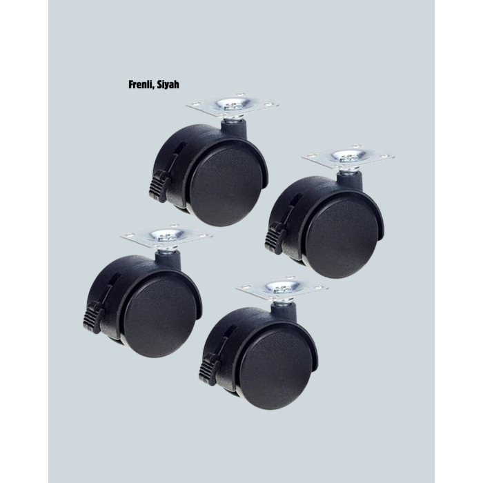 Kilitli 4 cm Tekerlek Ayak 4’lü Set Zemin Koruyucu