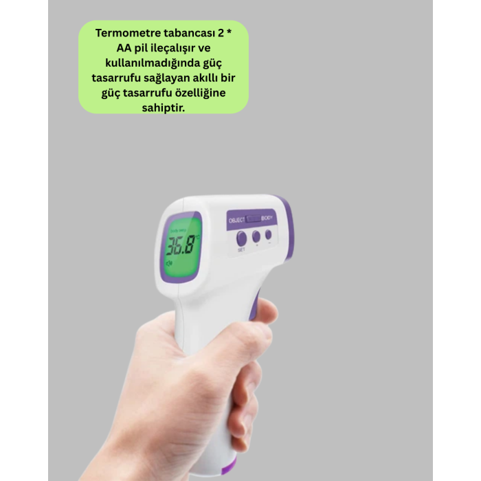 Kızılötesi Temassız Ateş Ölçer LCD Ekranlı Hassas Termometre